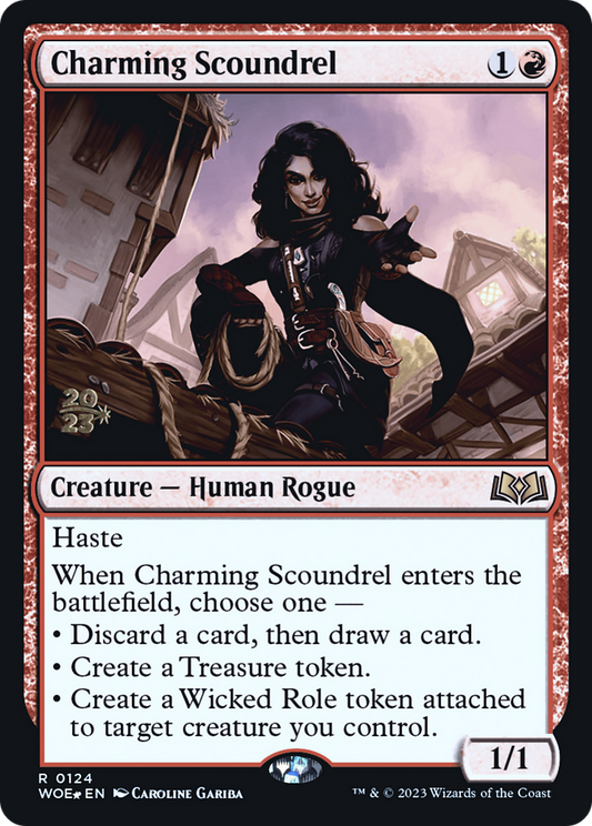 Charming Scoundrel (PRE-124S) - Wilds of Eldraine Promos Foil