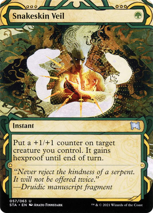Snakeskin Veil (STA-057) - Strixhaven Mystical Archive: (Showcase) (Borderless) Foil