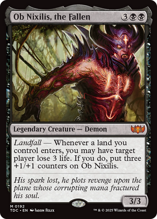 Ob Nixilis, the Fallen (TDC-192) - Commander: Tarkir: Dragonstorm