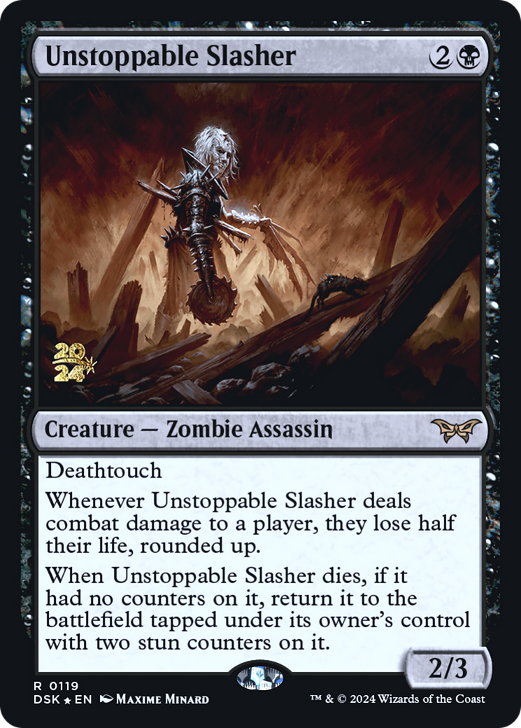 Unstoppable Slasher (PRE-119S) - Duskmourn: House of Horror Promos Foil