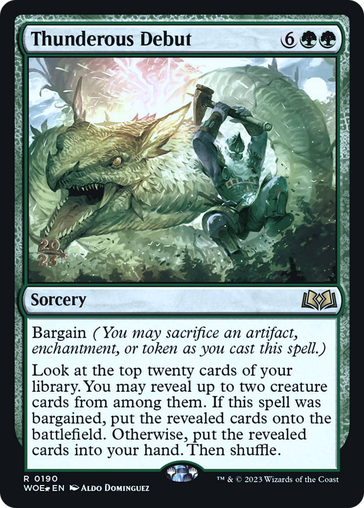 Thunderous Debut (PRE-190S) - Wilds of Eldraine Promos Foil