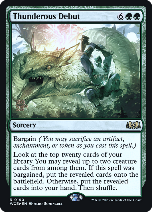 Thunderous Debut (PRE-190S) - Wilds of Eldraine Promos Foil