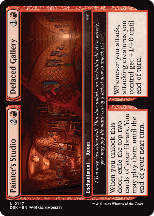 Painter's Studio // Defaced Gallery (DSK-147) - Duskmourn: House of Horror Foil