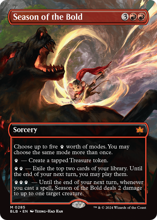 Season of the Bold (Borderless) (BLB-285) - Bloomburrow: (Showcase) (Borderless) Foil