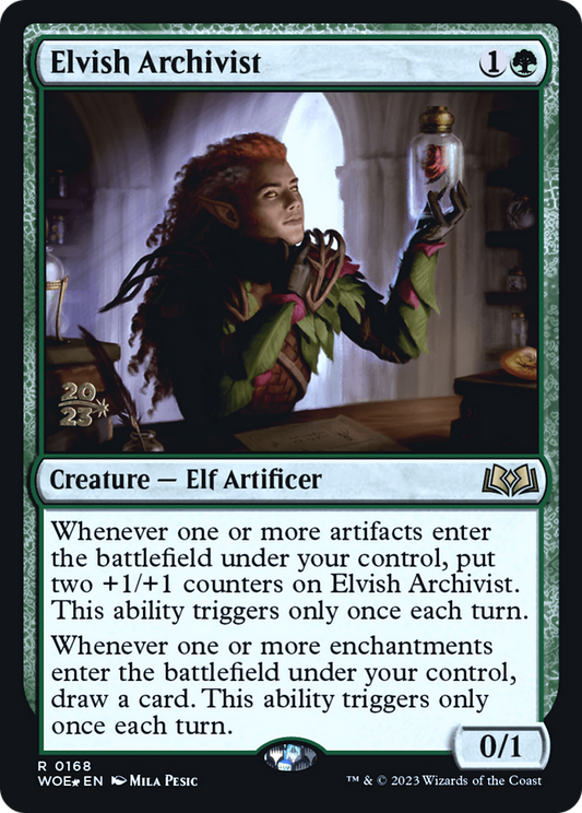 Elvish Archivist (PRE-168S) - Wilds of Eldraine Promos Foil
