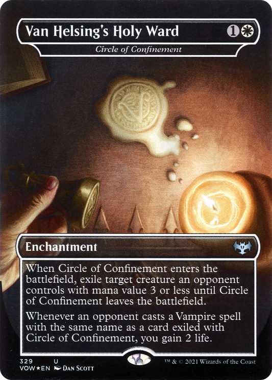 Van Helsing's Holy Ward - Circle of Confinement (VOW-329) - Innistrad: Crimson Vow / Van Helsing's Holy Ward (Borderless) Foil