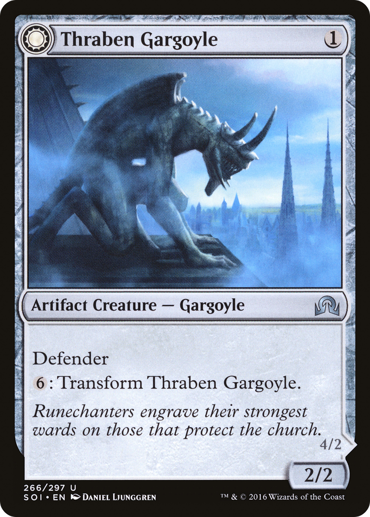 Thraben Gargoyle (SOI-266) - Shadows over Innistrad: (Double Faced Transform) Foil