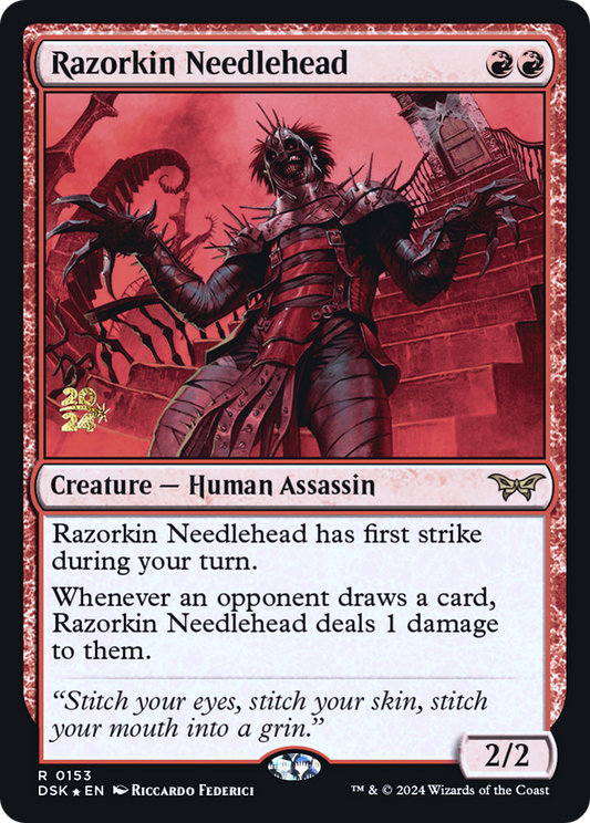 Razorkin Needlehead (PRE-153) - Duskmourn: House of Horror Promos Foil