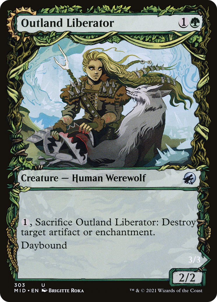 Outland Liberator (Showcase) (MID-303) - Innistrad: Midnight Hunt: (Showcase, Double Faced Transform)