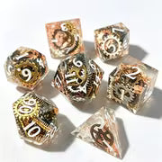 Steampunk Gear Resin Dice 7pcs Set