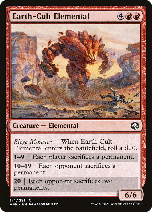 Earth-Cult Elemental (AFR-141) - Adventures in the Forgotten Realms
