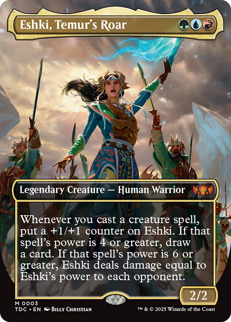 Eshki, Temur's Roar (TDC-003) - Commander: Tarkir: Dragonstorm (Borderless)