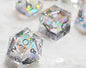 Crystal Rainbow Refractor Dice Set - Clear 7 piece