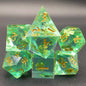 Lucky 4 Leaf Clover - 7 piece dnd dice set