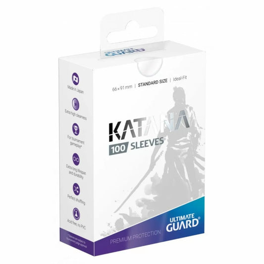 Ultimate Guard Katana Standard Size Sleeves Transparent / Clear (100)