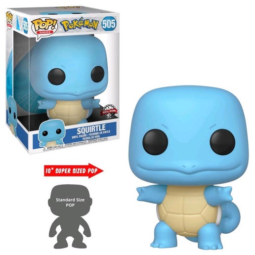 Pokemon - Squirtle Super Sized 10" #505 Pop Vinyl Figure