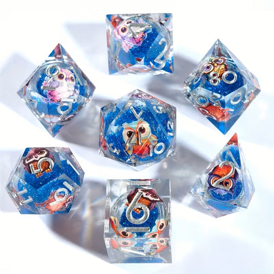 Owl Liquid Core Dice Set