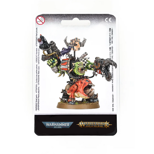 Warhammer 40k Orks: Ork Warboss with Attack Squig