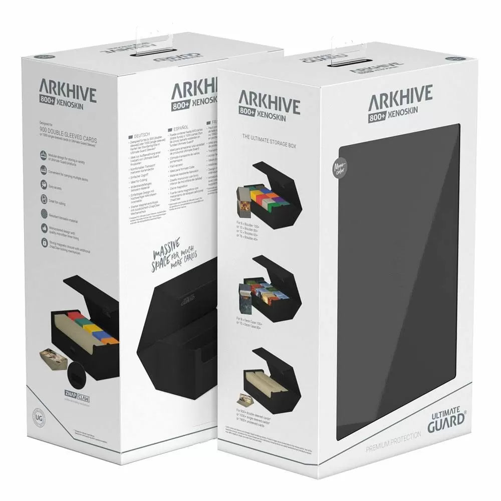 Ultimate Guard: Deck Case – XenoSkin Monocolour Arkhive Flip Case 800+ – Black