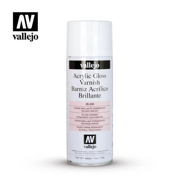 Vallejo Aerosol Spray Primer - Acrylic Gloss Varnish 400ml