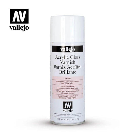 Vallejo Aerosol Spray Primer - Acrylic Gloss Varnish 400ml