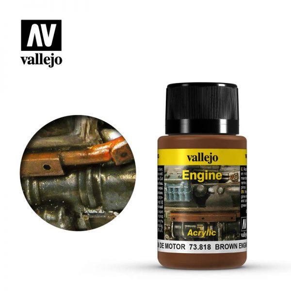 Vallejo - Weathering Effects - Diesel Stains - Brown Engine Soot 40ml