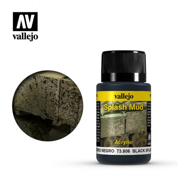 Vallejo - Weathering Effects - Splash Mud - Black Splash Mud 40ml