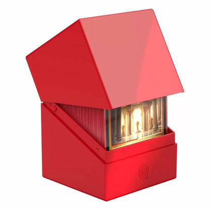 Ultimate Guard Boulder Deck Case 100+ Standard Size Solid Red Deck Box