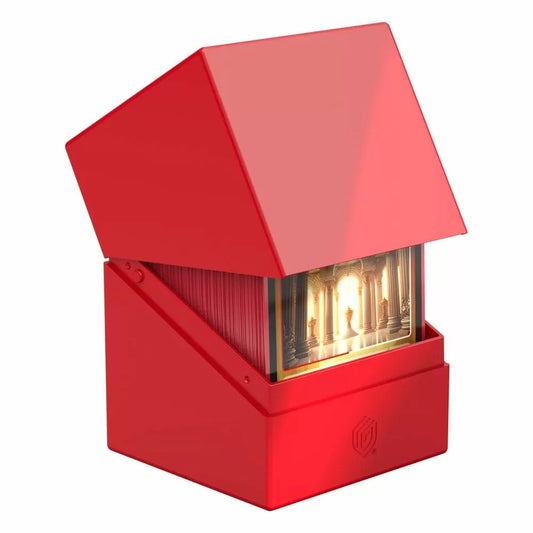 Ultimate Guard Boulder Deck Case 100+ Standard Size Solid Red Deck Box