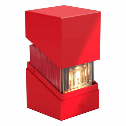 Ultimate Guard Boulder Deck Case 100+ Standard Size Solid Red Deck Box